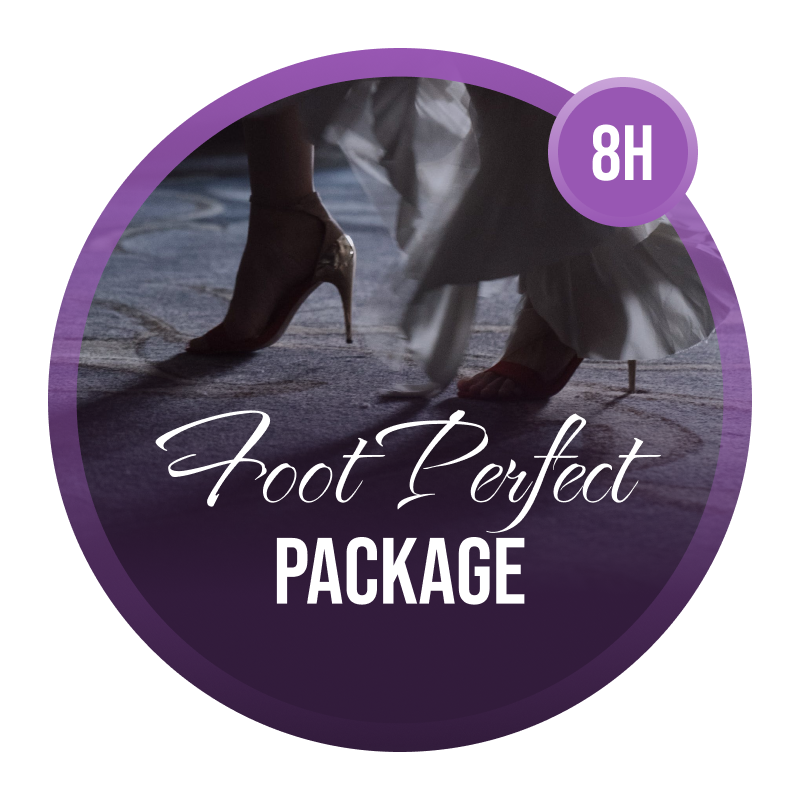 Foot Perfect Wedding Dance Lesson Package - view of bride & groom's feet as they dance